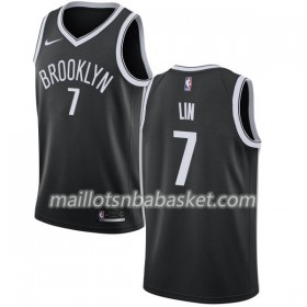 Maillot Homme Brooklyn Nets Jeremy Lin 7 Nike 2017-18 Noir Swingman